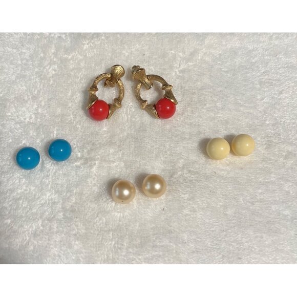 Sarah Coventry vintage interchangeable clip earrings - Picture 2 of 4